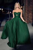 Madigan Gown STRAPLESS A LINE SOFT SATIN KEYHOLE DRESS