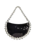 Womens Sparkling Rhinestone Shoulder Bag with PU Material
