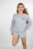Butterfly embroidery sweatshirt