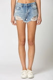 Miranda Vintage Wash Frayed Mom Shorts