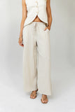 Lucy Striped Baggy Pants in Natural