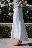 Moxie Floral Maxi Skirt in Off White
