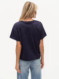 Erin Shoulder Button Tee Navy