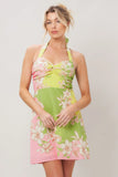GLOW BLOSSOM FLORAL MINI DRESS