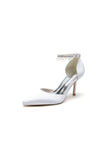 Pointed Toe Wedding Heels with Pearl Tassel