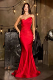 Meryl Gown Stretch Strapless Fitted Mermaid Dress