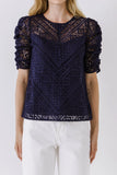 Lillian Lace Embroidered Top