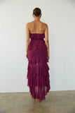Clementine High Low Ruffle Maxi Dress
