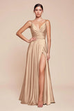 ERICA GOWN SOFT SATIN A LINE DRESS