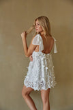 Cecily Butterfly Organza Babydoll Mini Dress