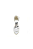 Peep Toe Chunky Heel Rhinestone Embellished