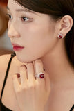 Luxurious Sugar Tower Ruby Engagement Ring