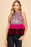 Mona Sequined Peplum Top