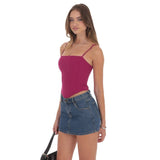 Lucy in the Sky Pointed Corset Top in Magenta