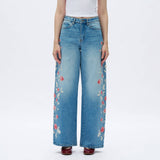 Charlie Floral Embroidery Jean