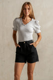 Mabel Denim Shorts in Black