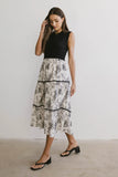 Cherney Tiered Floral Dress in Black FINAL SALE