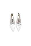 White Wedding Shoes Stiletto Heel Satin With Lace