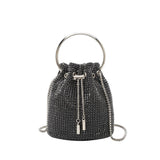 Kasee Small Crystal Top Handle Bag in Black