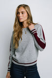 Jayce Striped Sweater in Grey FINAL SALE