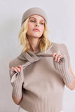 Merino Wool Triangle Scarf Soft Taupe