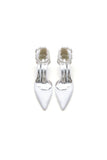 Pointed Toe Wedding Heels with Pearl Tassel