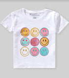 9 Happy Faces Crop Tee
