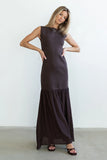 Lindsey Mermaid Maxi Dress in Brown FINAL SALE