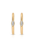 Medium Marquise Crystal Hoops