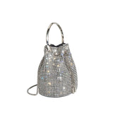 Kasee Small Crystal Top Handle Bag in Silver