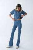 Jannet Striped Pants in Navy