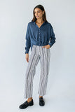 Margaret Twist Button Up in Blue