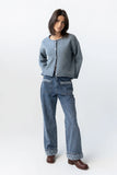 Carlie Knit Cardigan in Light Blue