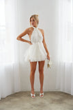 Beatrice Halter Babydoll Mini Dress