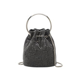 Kasee Small Crystal Top Handle Bag in Black