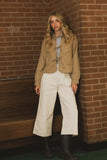Tammy Collared Jacket in Khaki FINAL SALE