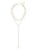 Coastal Pearl Lariat Necklace