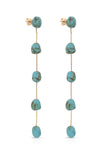 Dripping Turquoise Delicate Drop Earrings