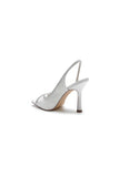 Square Open Toe Slingback Chunky Heels