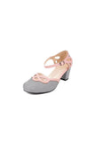 Stripe Polka Dots Buckled High Heel Shoes
