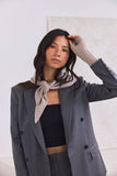 Merino Wool Triangle Scarf Soft Taupe