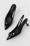 Nena Slingback Heels in Black