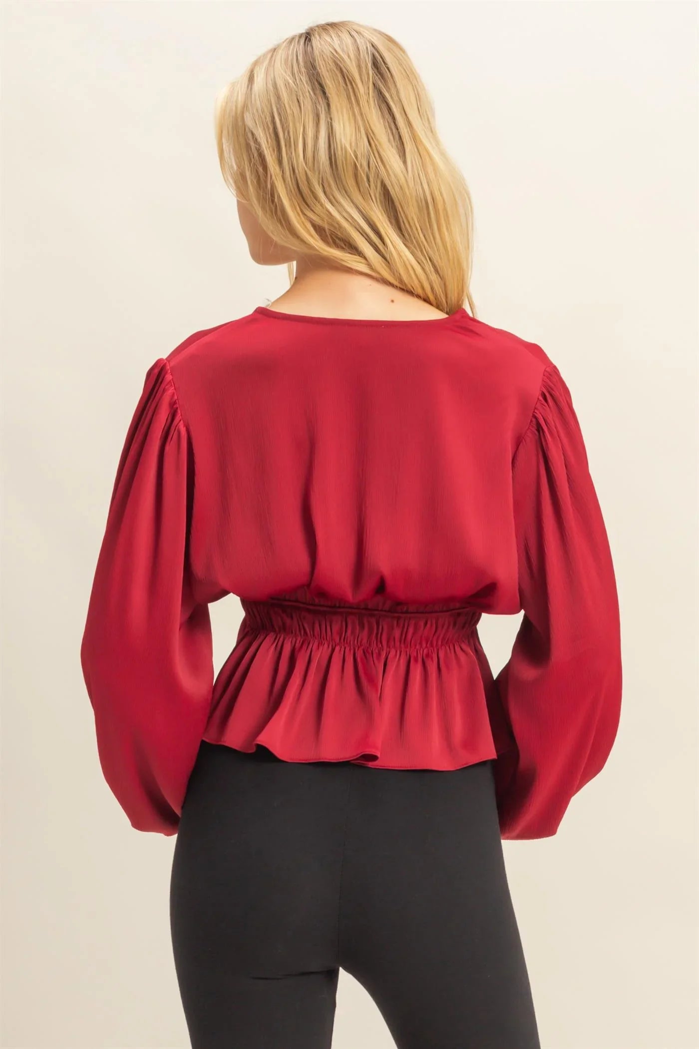 Olivia Deep V Neck Blouse