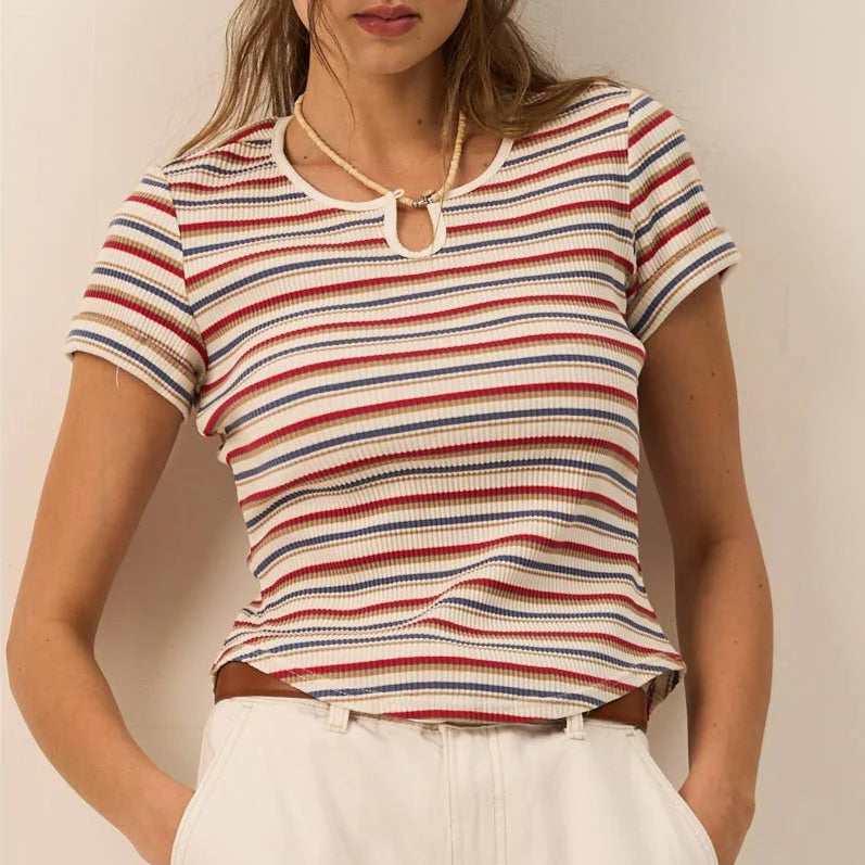 Vivi Striped Knit Top