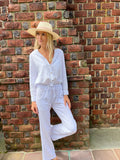 Palmer Gauze Button Down Top