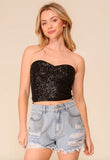 Micki Sequin Crop Top