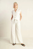 KNOW BETTER WHITE EYELET JUMPSUIT