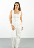 Kacey Boyfriend Jean Optic White