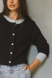 Ella Contrast Cardigan in Navy FINAL SALE