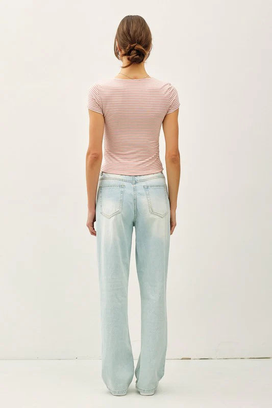 Ginny Double Lined Striped Top